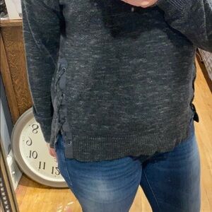 AEO soft hoodie with lace up side detail